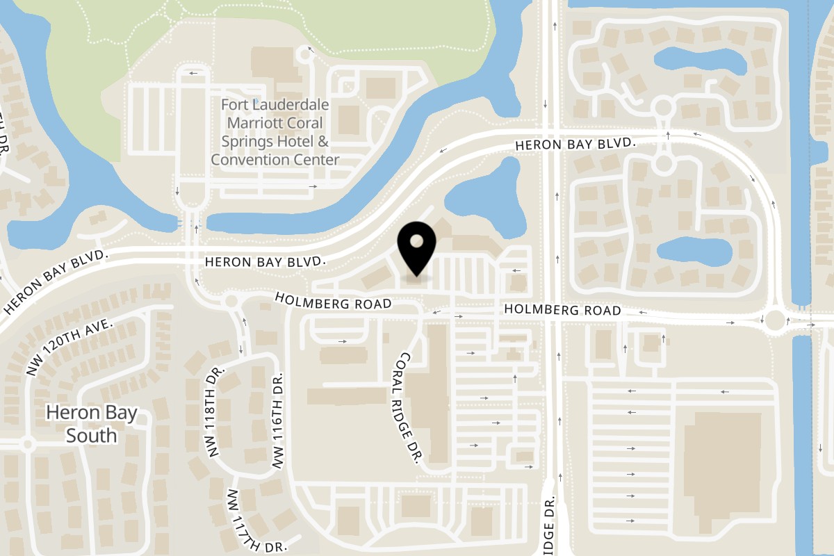 Map showing the location of Little Havana Restaurant Coral Springs/Parkland on 6240 Coral Ridge Dr #100 in Coral Springs