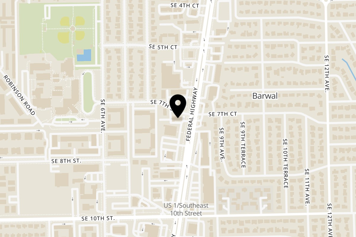 Map showing the location of Little Havana Restaurant Deerfield Beach on 721 S Federal Hwy in Deerfield Beach